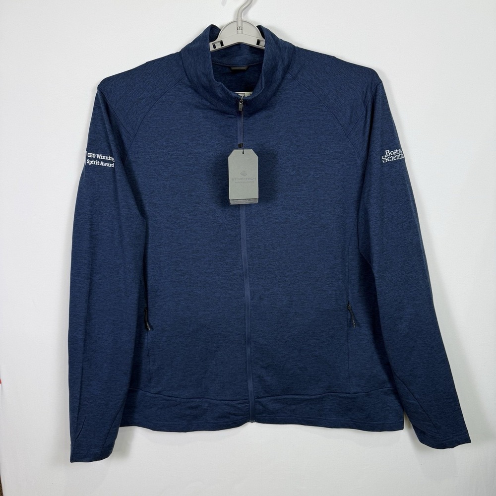 Stormtech Men's 3X Treeline Zip Performance Jacket HTZ-3 Navy Heather New LOGO